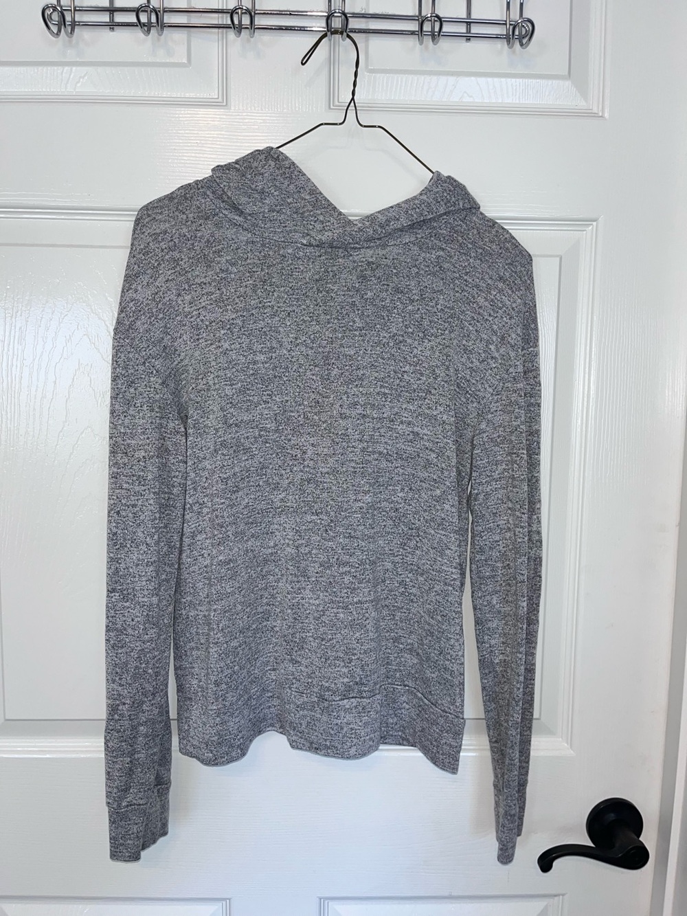 A New Day Cozy Lightweight Hooded Sweater - Gray